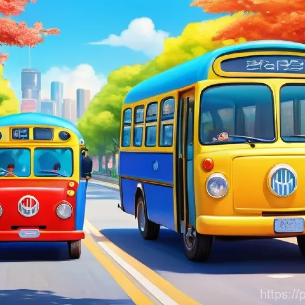 타요의 인기 캐릭터 투표 - **Prompt 1: A Joyful Gathering of Friends**
A vibrant, cheerful, and highly detailed animated sc...