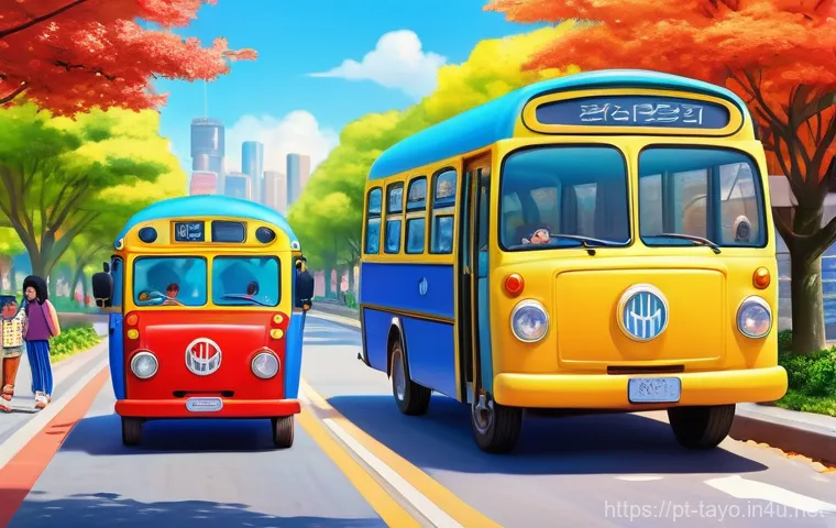 타요의 인기 캐릭터 투표 - **Prompt 1: A Joyful Gathering of Friends**
A vibrant, cheerful, and highly detailed animated sc...
