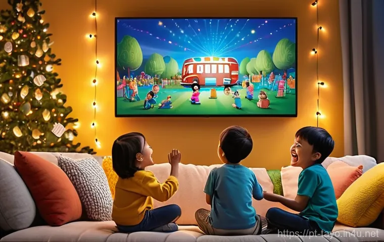타요 온라인 콘서트 - Image Prompt 1: The Virtual Stage at Home** 타요 온라인 콘서트 - Image Prompt 1: The Virtual Stage at Home**