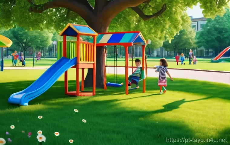 타요와 어린이 안전을 주제로 한 콘텐츠 - **Prompt:** A vibrant, animated illustration showing a group of diverse children, aged 5-7, learning...