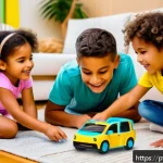 Home 23 타요와 증강현실 - A joyful group of Brazilian children aged 5 to 8 playing with interactive augmented reality educatio...